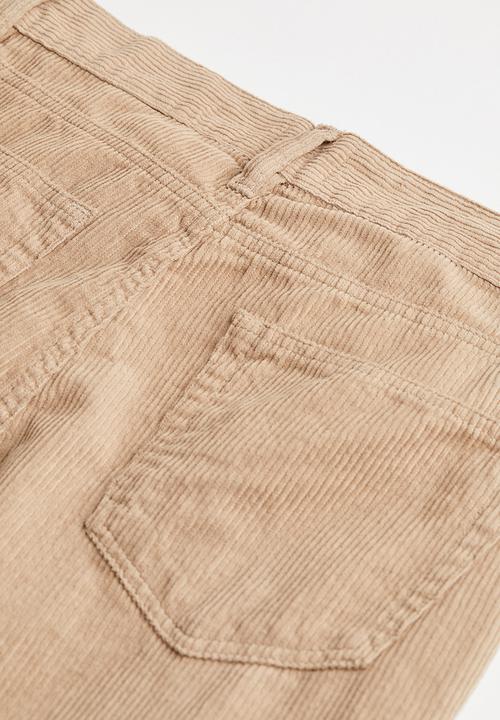H&M - Loose fit corduroy trousers - beige