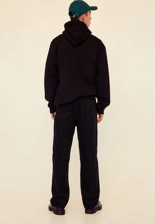 H&M - Loose fit corduroy trousers - black