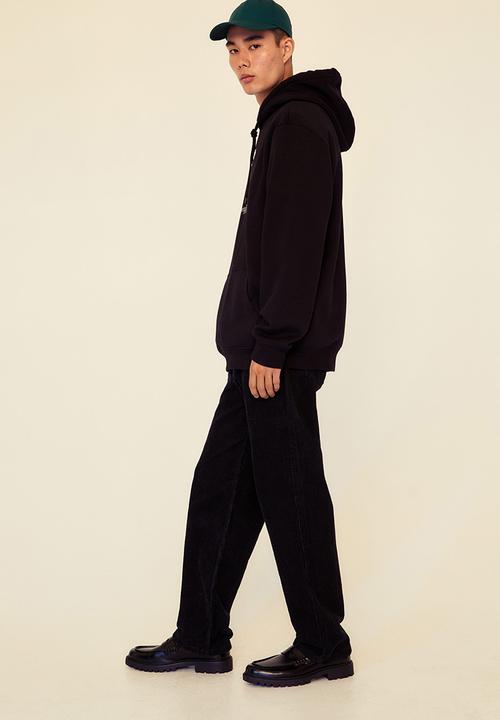 H&M - Loose fit corduroy trousers - black