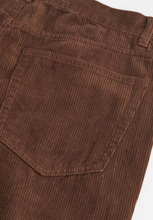 H&M - Loose fit corduroy trousers - brown
