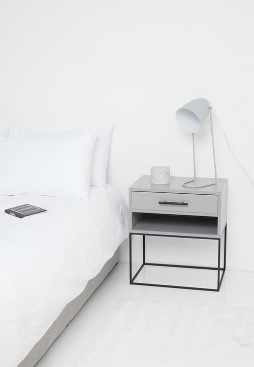 Blockhouse - Camden bedside table - dunblane grey