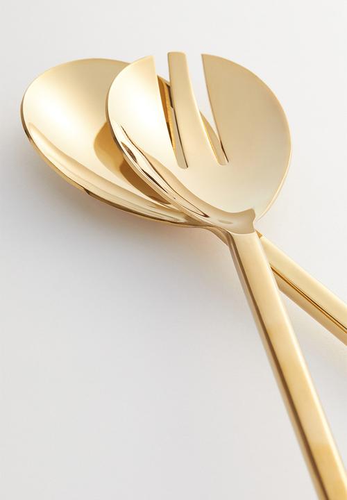H&M - Metal salad servers - gold
