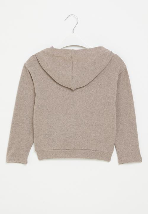 Superbalist - Girls soft touch hoodie - brown