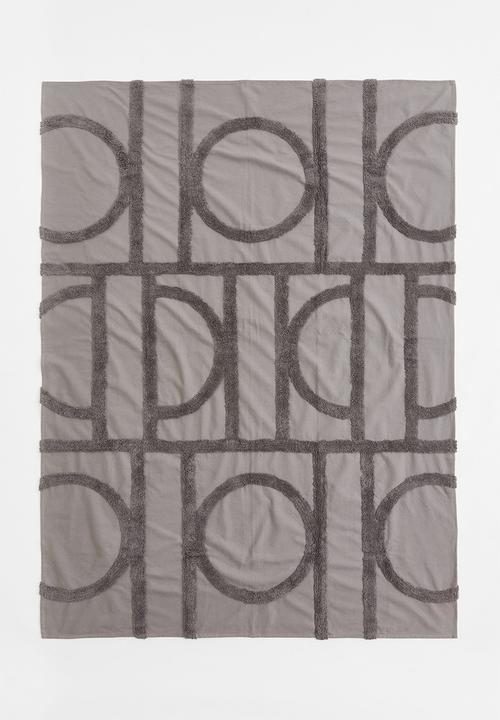 H&M - Tufted cotton bedspread - grey patterned