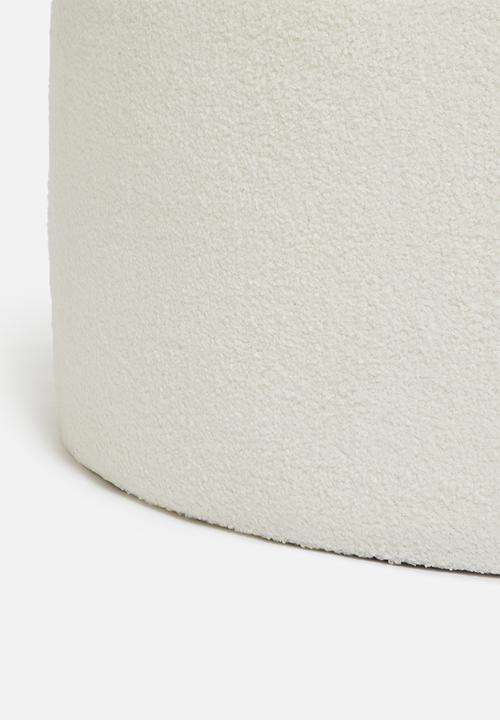 Sixth Floor - Husk sherpa ottoman - white