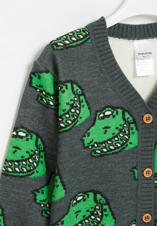 Pop Candy - Dino cardigan - grey
