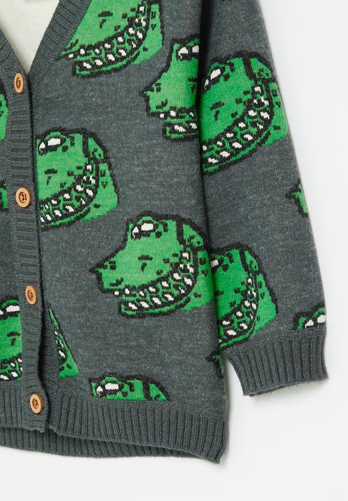 Pop Candy - Dino cardigan - grey