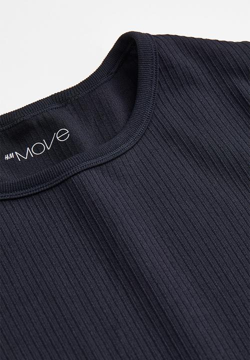 H&M - Seamless sports top in drymove™ - navy blue