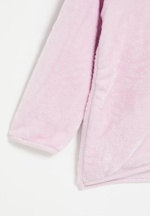 Pop Candy - Girls teddy hooded jacket - lilac