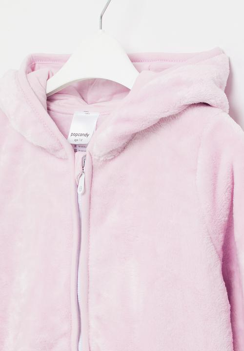 Pop Candy - Girls teddy hooded jacket - lilac