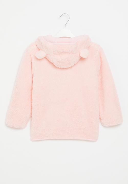 Pop Candy - Girls teddy hooded jacket - pink