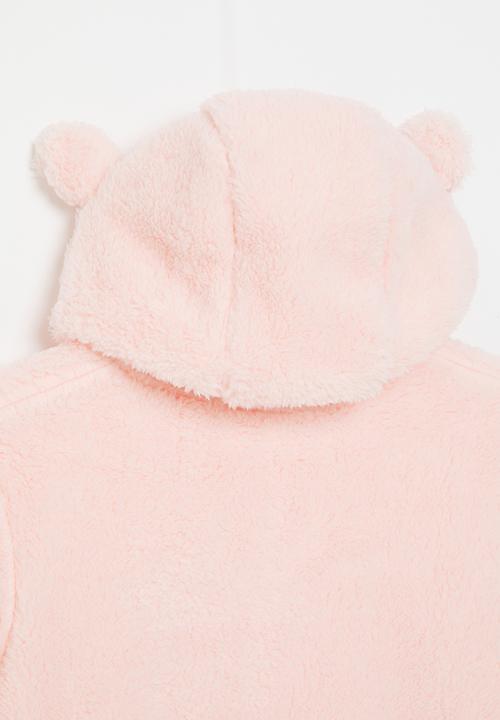 Pop Candy - Girls teddy hooded jacket - pink