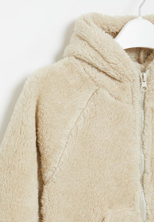 Pop Candy - Baby teddy jacket - off white