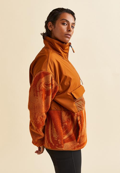 H&M - Teddy sports jacket - orange/marble-patterned