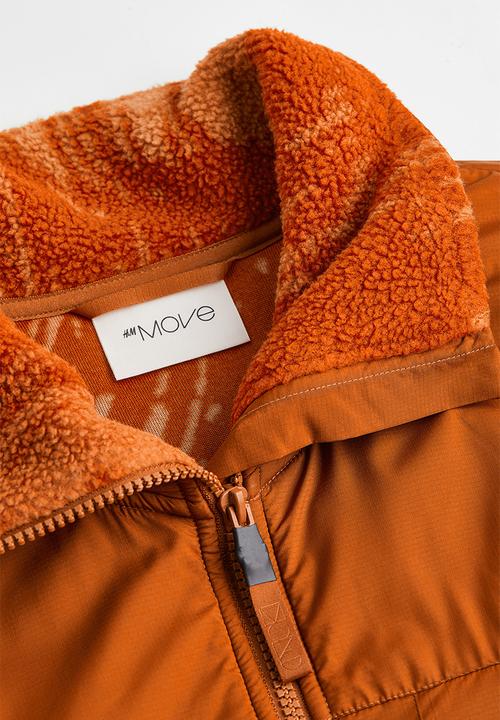H&M - Teddy sports jacket - orange/marble-patterned