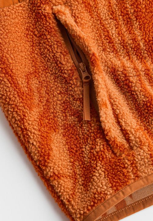 H&M - Teddy sports jacket - orange/marble-patterned