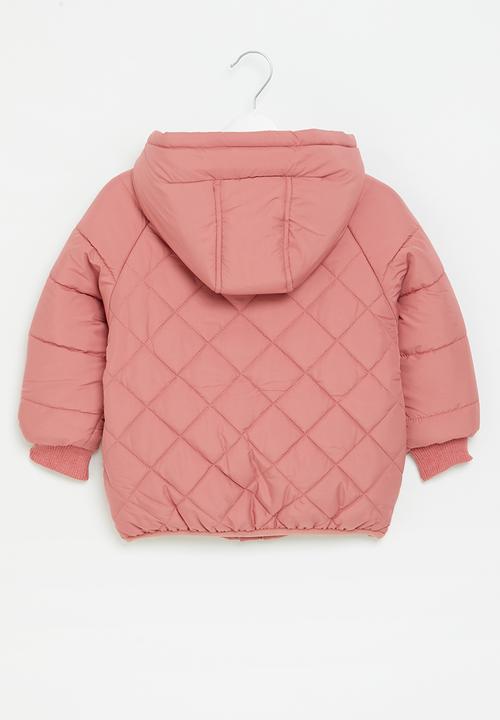 Pop Candy - Quilted puffer jacket with hood - pink