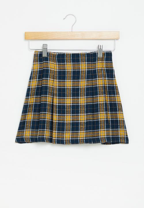 Superbalist - Check skirt - mustard check 
