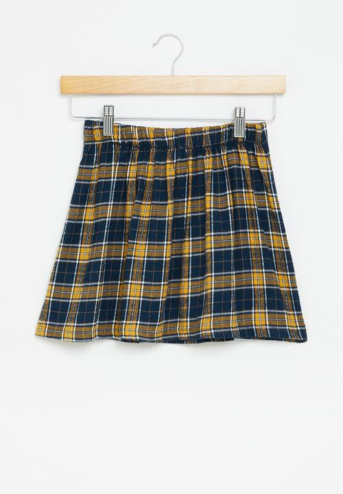 Superbalist - Check skirt - mustard check 