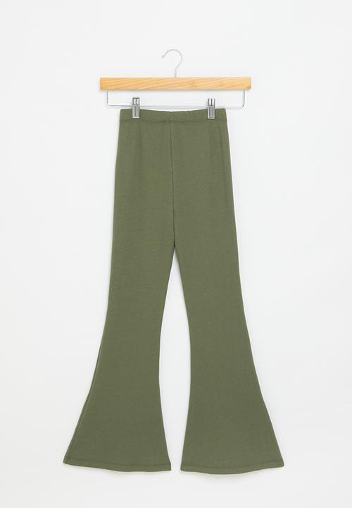 Superbalist - Flare rib leggings - sage