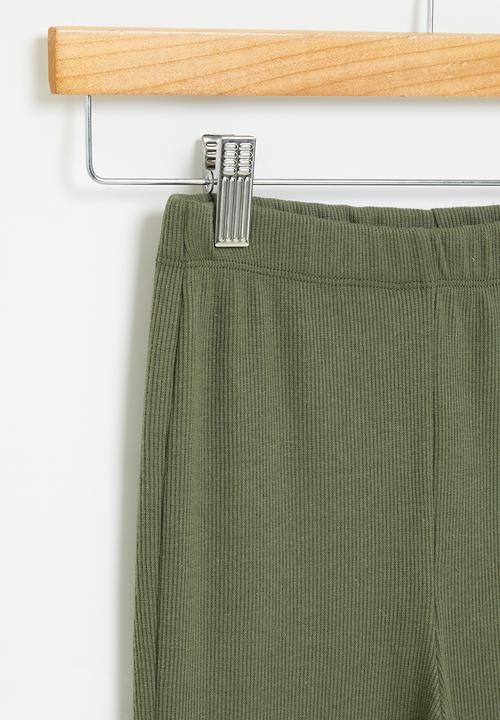 Superbalist - Flare rib leggings - sage