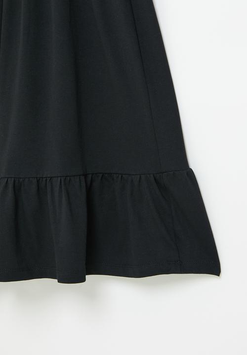 Superbalist - Tiered cotton dress - black