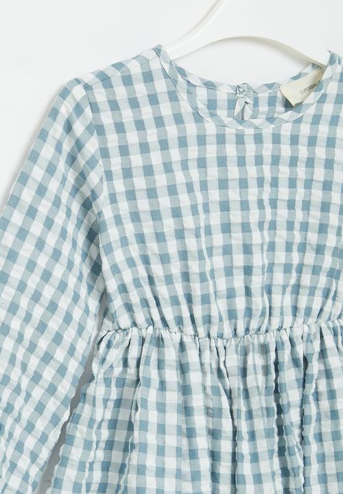 Superbalist - Tiered button through dress - blue