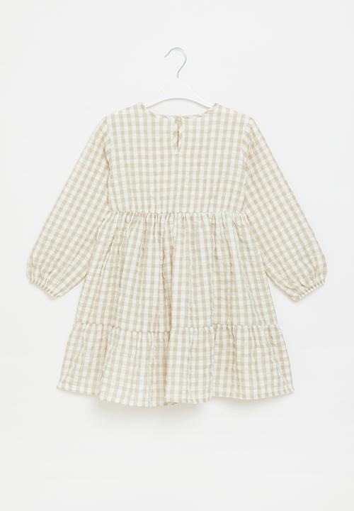 Superbalist - Tiered button through dress - brown