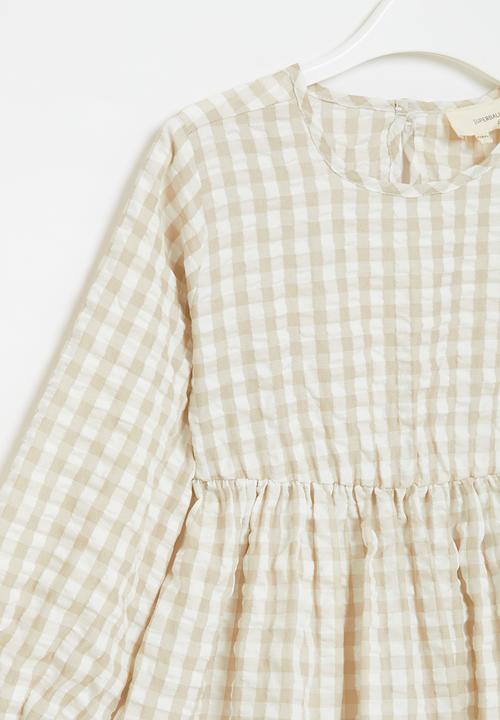 Superbalist - Tiered button through dress - brown