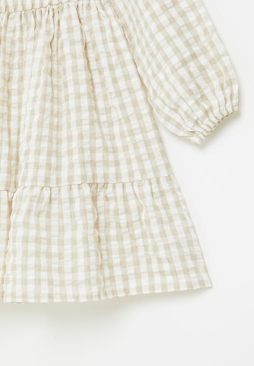 Superbalist - Tiered button through dress - brown