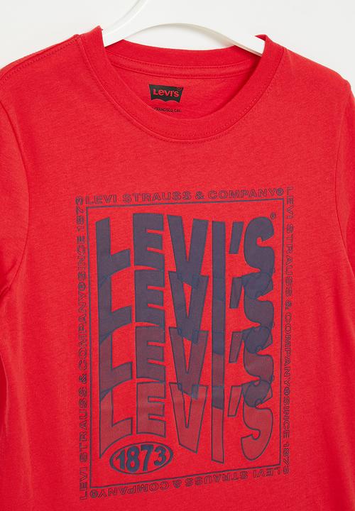 Levi’s® - Lvb wavy logo tee shirt - tomato