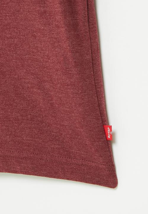 Levi’s® - Lvb checkered logo tee - port heather