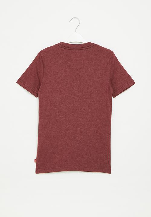 Levi’s® - Lvb checkered logo tee - port heather