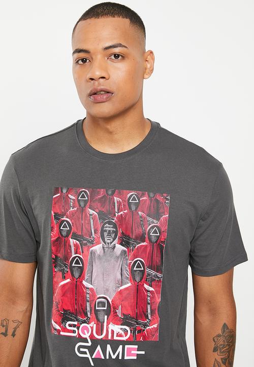 Only & Sons - Onssquidgame reg short sleeve tee - dark grey