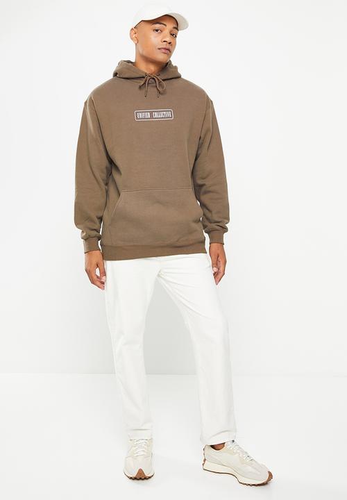 Factorie - Premium oversized graphic hoodie - bracken brown/unified worldwide