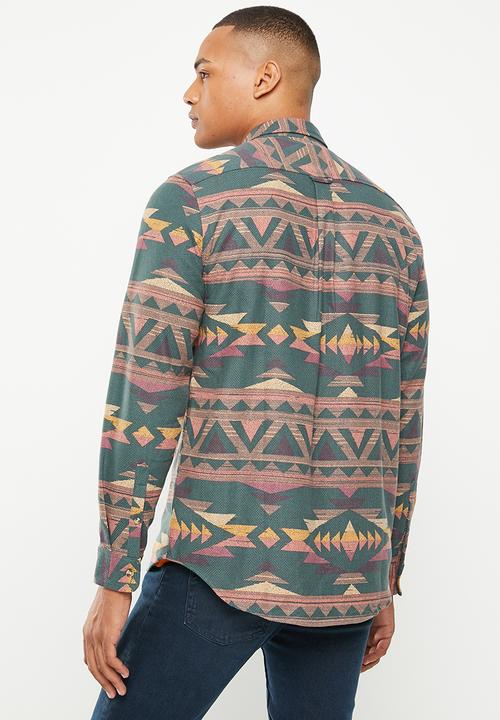 Cotton On - Camden long sleeve shirt - forest pattern
