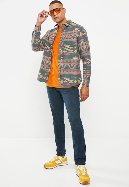 Cotton On - Camden long sleeve shirt - forest pattern