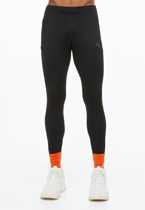 H&M - Fast-drying running tights - black