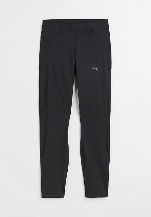 H&M - Fast-drying running tights - black