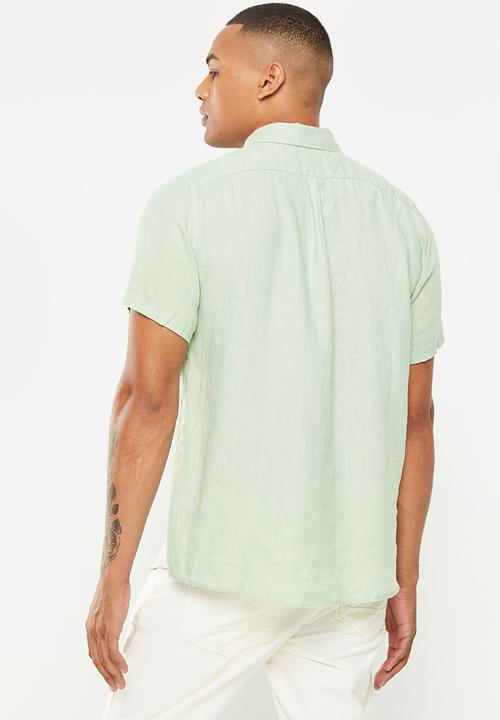Cotton On - Linen short sleeve shirt - mint