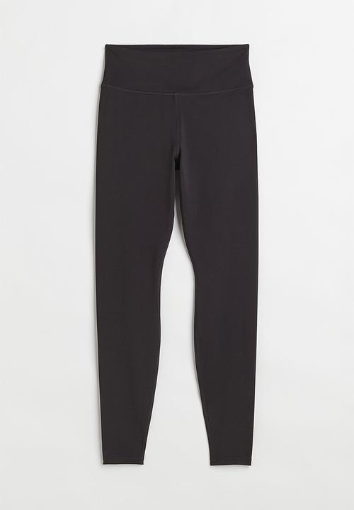H&M - High waist sports tights - black