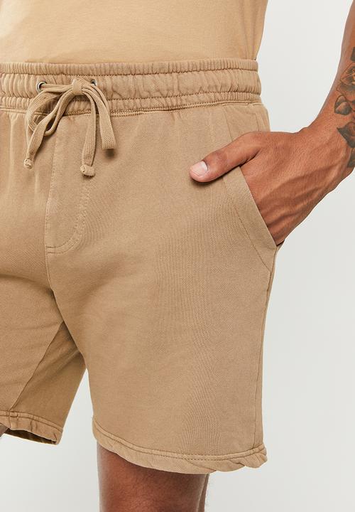 Cotton On - Pigment fleece short - pigment taupe