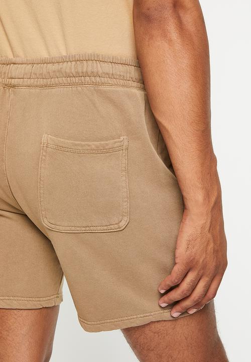 Cotton On - Pigment fleece short - pigment taupe