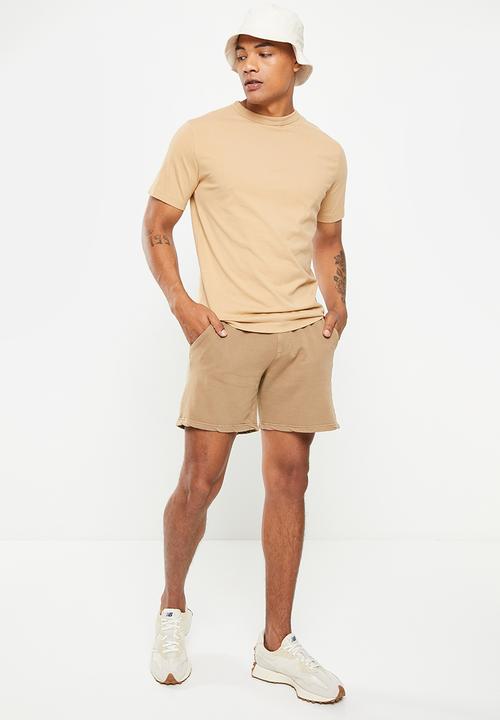 Cotton On - Pigment fleece short - pigment taupe