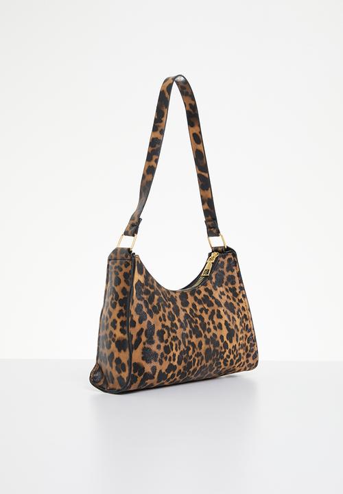 Superbalist - Animal print baguette bag - black & brown