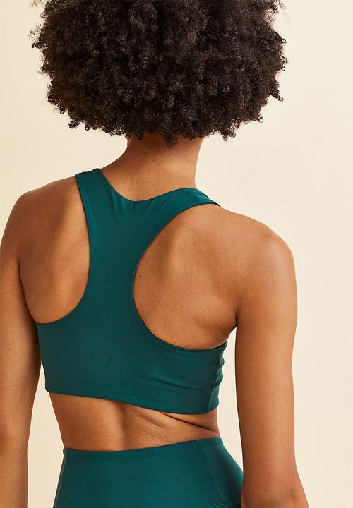 H&M - Medium support sports bra in drymove™ - dark turquoise