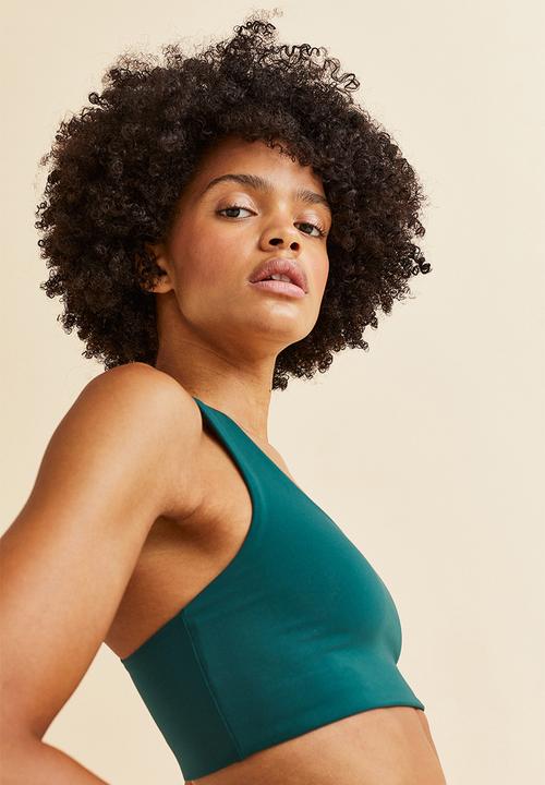 H&M - Medium support sports bra in drymove™ - dark turquoise