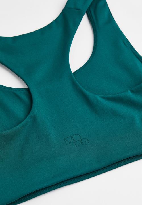 H&M - Medium support sports bra in drymove™ - dark turquoise