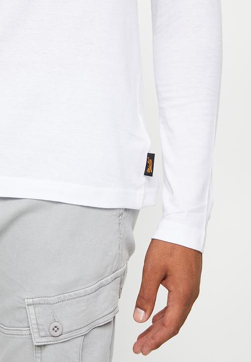 Brave Soul - Vulture long sleeve tee - white/black