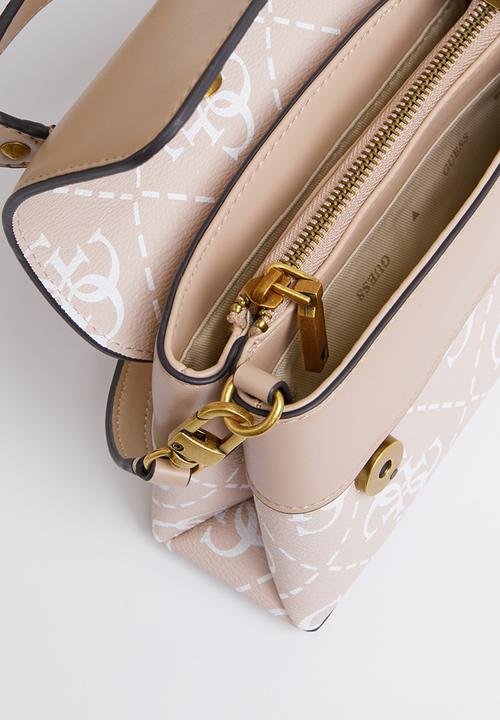 GUESS - Berta mini top handle flap - rose logo